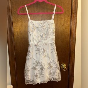 White floral dress